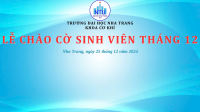 LỄ CHÀO CỜ SINH VIÊN KHOA CƠ KHÍ THÁNG 12