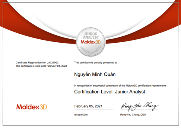 Chương trình thực tập sinh phần mềm MOLDEX3D 2021 (Moldex3D Viet Nam internship program (2021)