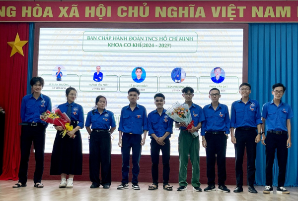 ĐOÀN TN KHOA CƠ KHÍ TỔ CHỨC THÀNH CÔNG ĐẠI HỘI ĐẠI BIỂU ĐOÀN TNCS HỒ CHÍ MINH KHOA CƠ KHÍ NHIỆM KỲ 2024-2027 